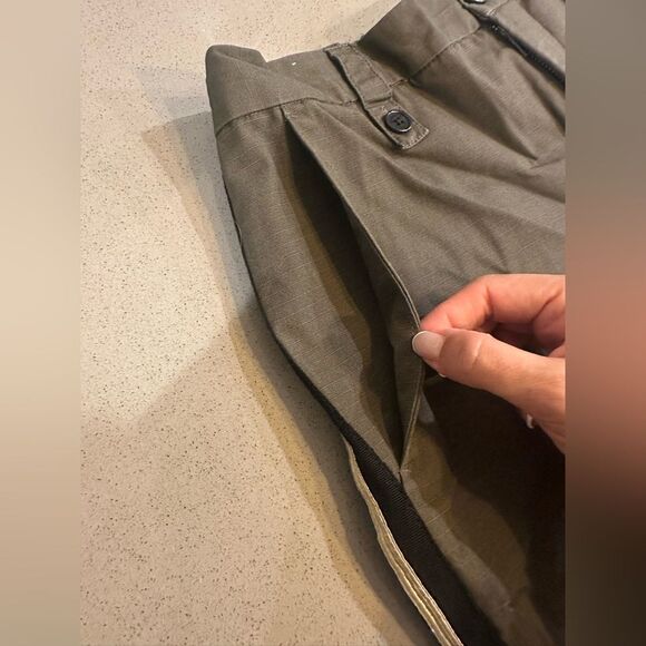 Zadig & Voltaire Pomelo Rip Stop Gray, Black Stripe Chino Women's Pants size 40 - Picture 6 of 12